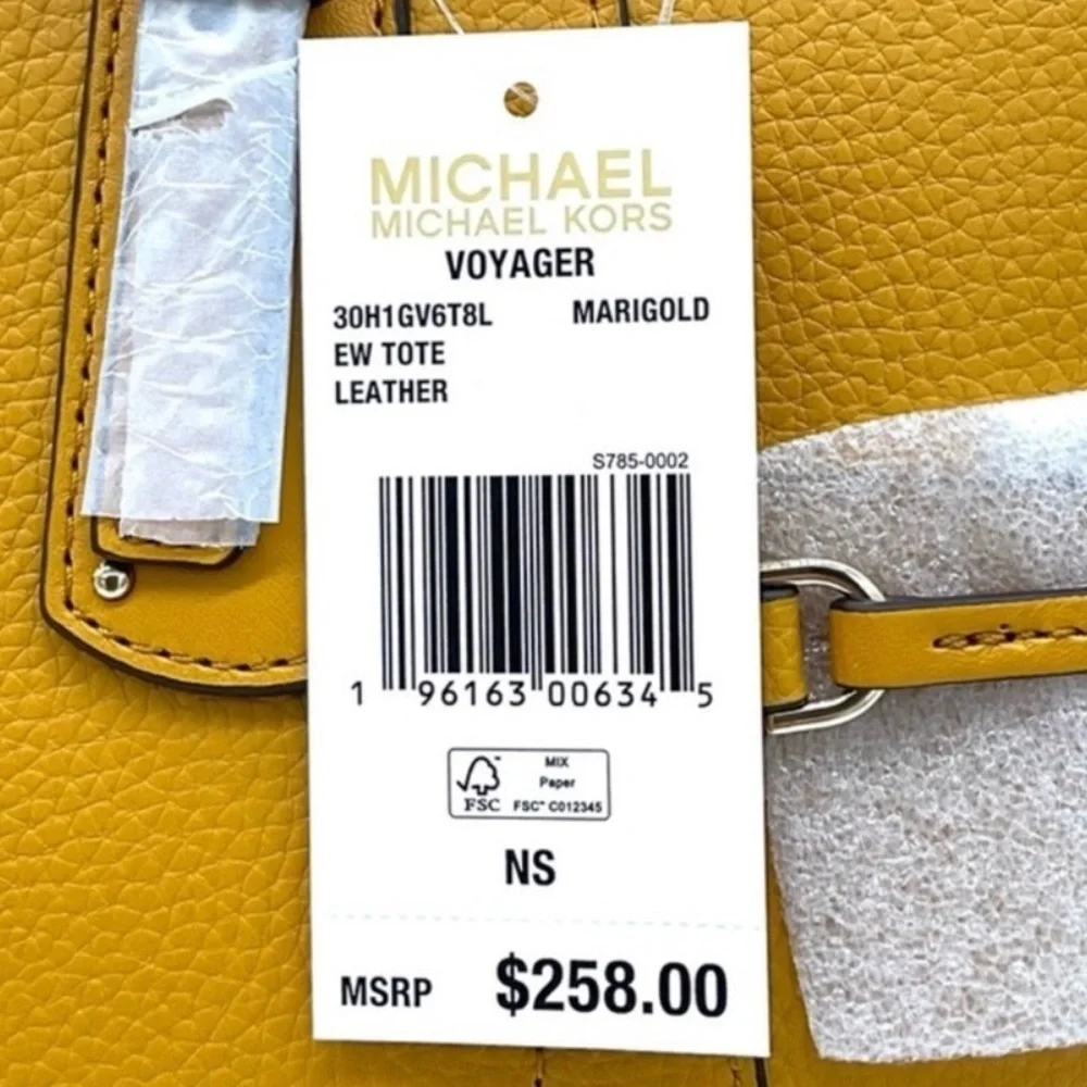 Michael Kors Voyager EW Tote Bag Leather Marigold